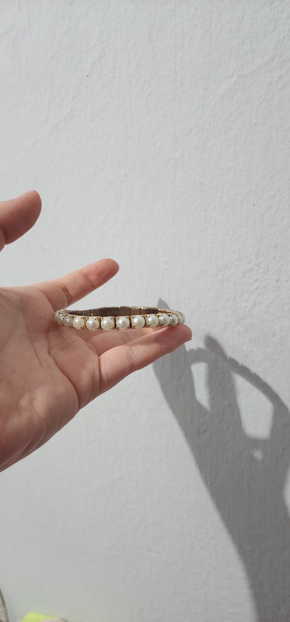 Beyaz İnci Kadın Kolye+Bileklik - Görsel 5