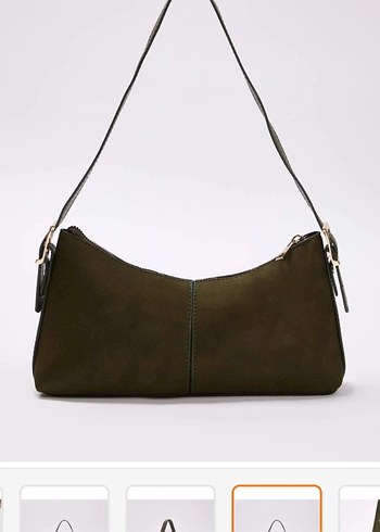 Haki Küçük Boy Süet Çanta - Görsel 6