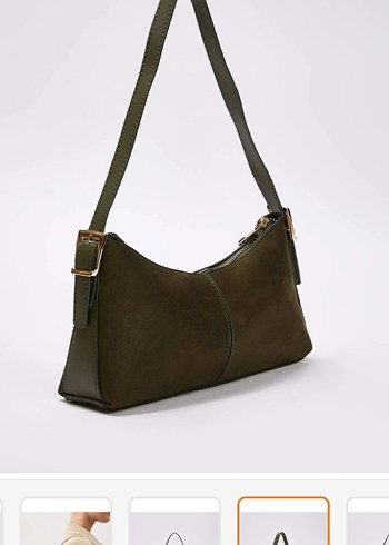 Haki Küçük Boy Süet Çanta - Görsel 5