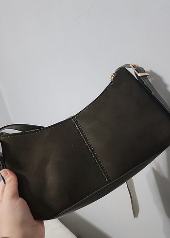 Haki Küçük Boy Süet Çanta - Görsel 12
