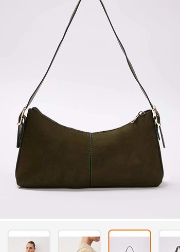 Haki Küçük Boy Süet Çanta - Görsel 4