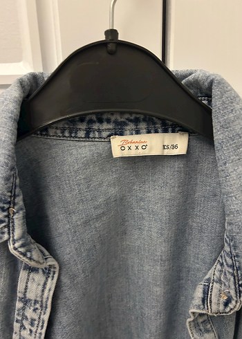 Gri Düğmeli Kadın Denim Ceket - Görsel 2