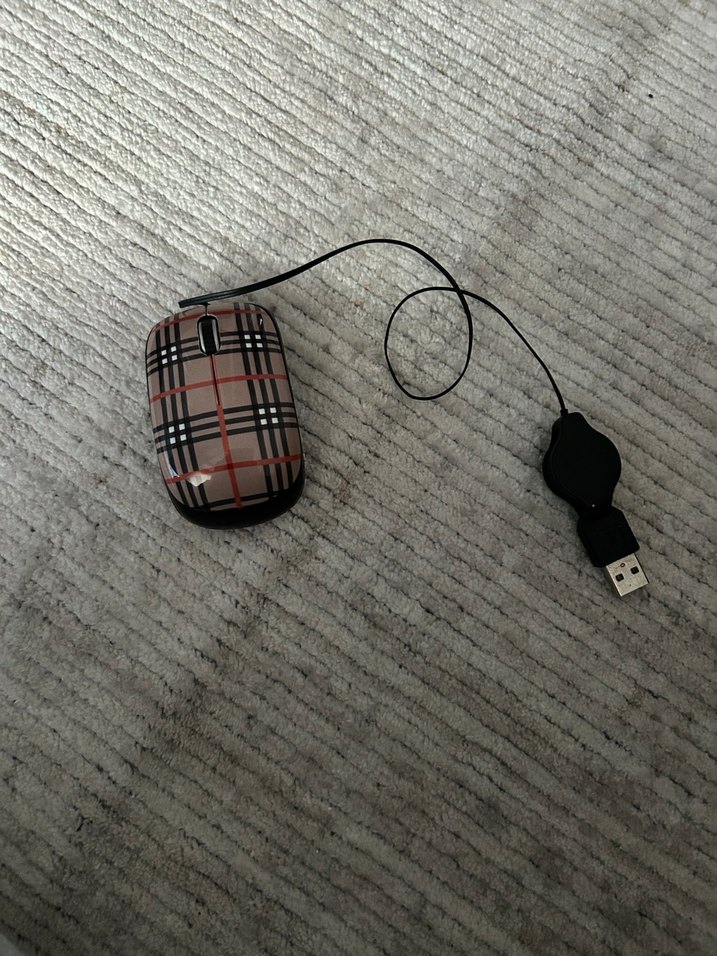 Kahverengi Desenli Kablolu Mouse - Görsel 3