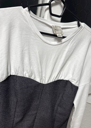 Gri Piliseli Uzun Kollu bluz - Görsel 5