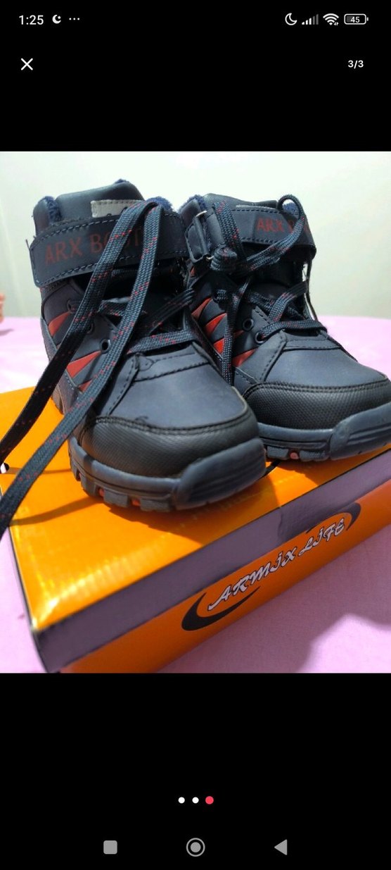 Çocuk Siyah Kauçuk Botlar Velcro - Görsel 3