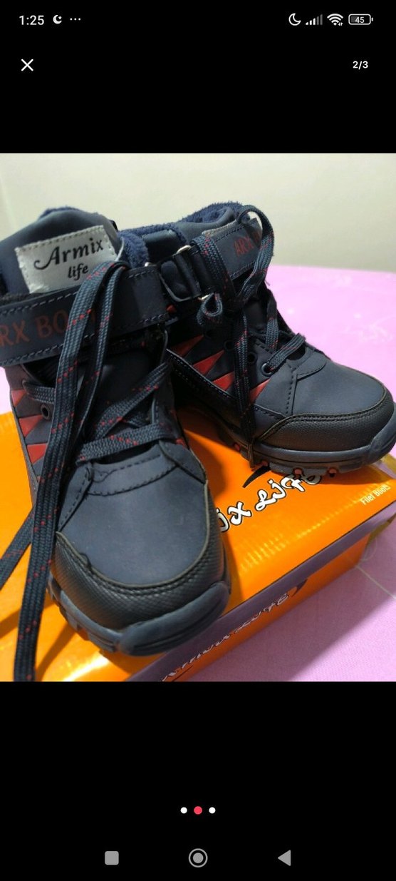 Çocuk Siyah Kauçuk Botlar Velcro - Görsel 2