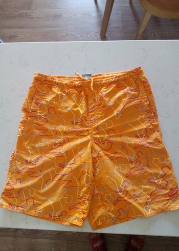 Turuncu Düğmeli Erkek Mini Şort - Görsel 2