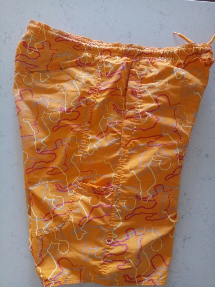 Turuncu Düğmeli Erkek Mini Şort - Görsel 3