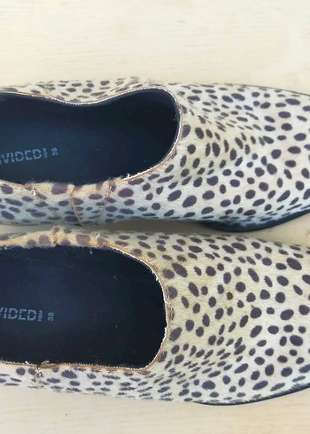 38 Beden camel Renk H&M Leopar Desenli Kadın Topuklu Bot
