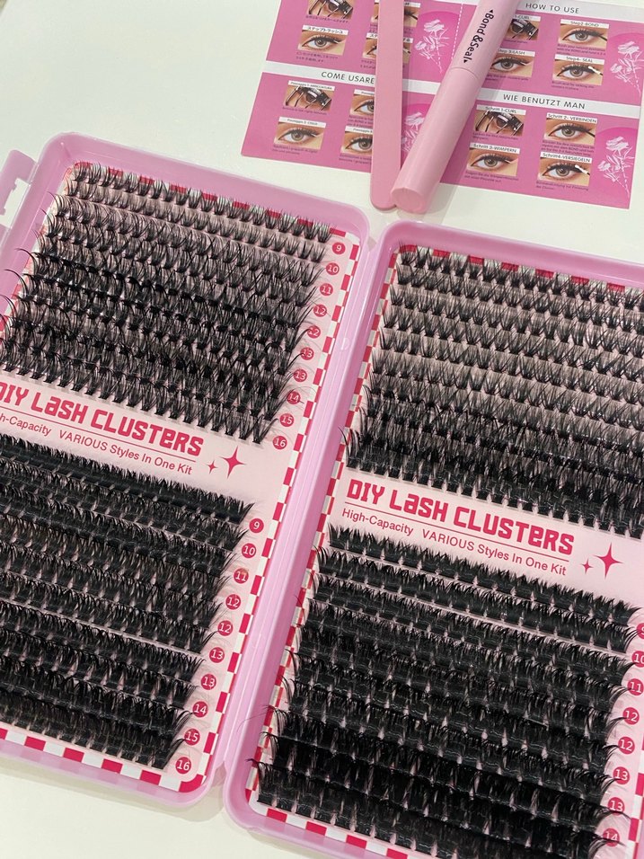 Pembe DIY Kirpik Seti ve Uygulama Araçları - Görsel 3