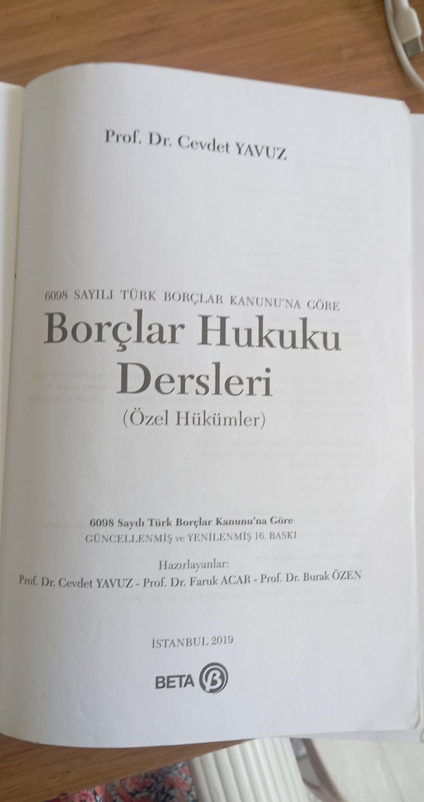 Borçlar Hukuku Dersleri - Özel Hükümler Kitabı - Görsel 3