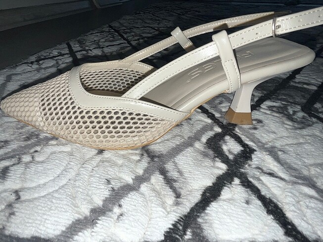 Diğer File stiletto arkası açık ayakkabı
