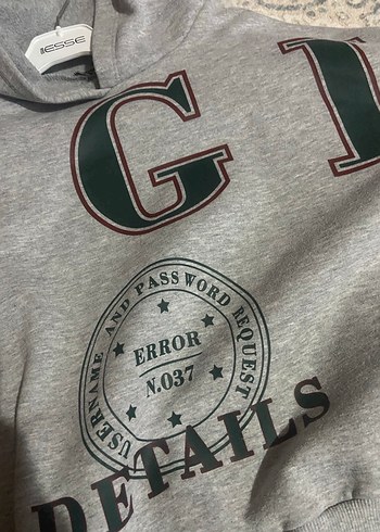 Gri Kadın kısa Sweat - Görsel 3