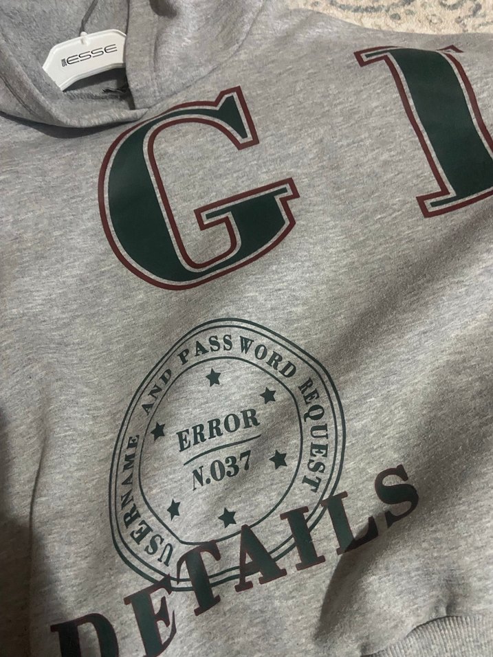 Gri Kadın kısa Sweat - Görsel 3