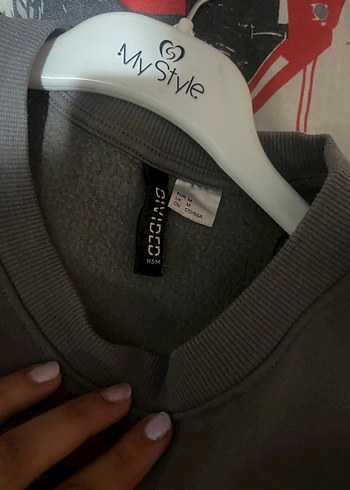 Gri NASA Baskılı Kadın Sweatshirt - Görsel 2