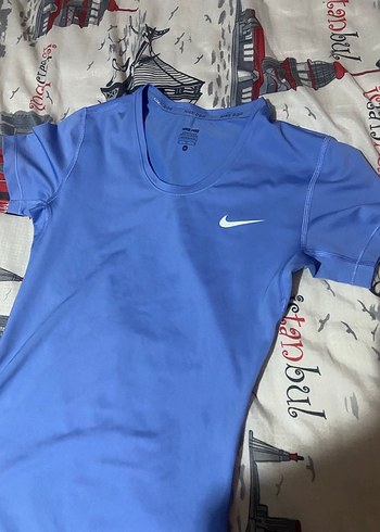 Mavi Kısa Kollu sporcu  Tişört - Görsel 2