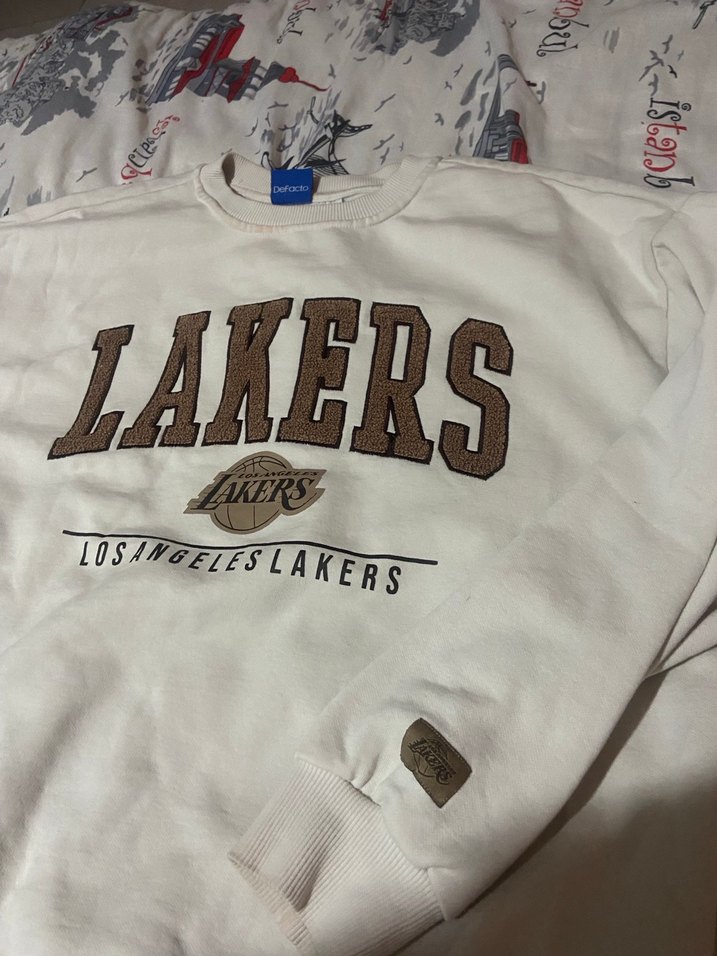 DeFacto Kadın lakers Gri Baskılı Sweatshirt - Görsel 2