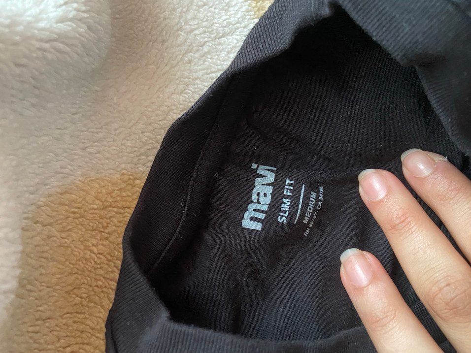 Siyah Mavi Jeans Baskılı tişört - Görsel 2