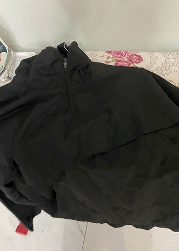 Erkek Siyah Fermuarlı Yağmurluk ve Rüzgarlık - Görsel 2