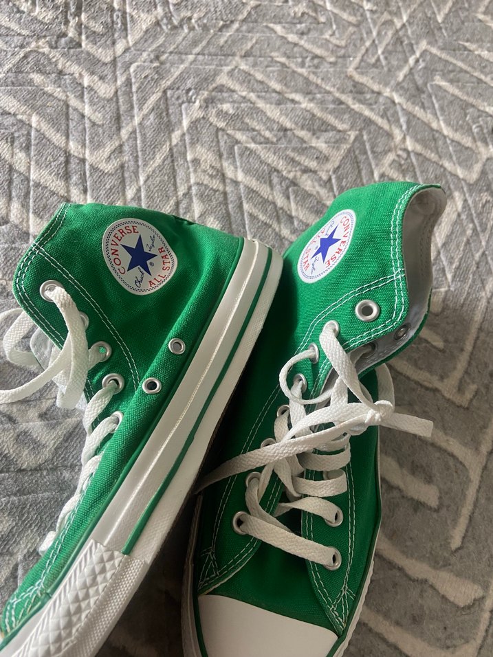 Converse Yeşil Düz Tabanlı Sneakers - Görsel 4