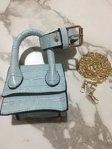 Mini Zincirli Kemerli Çanta