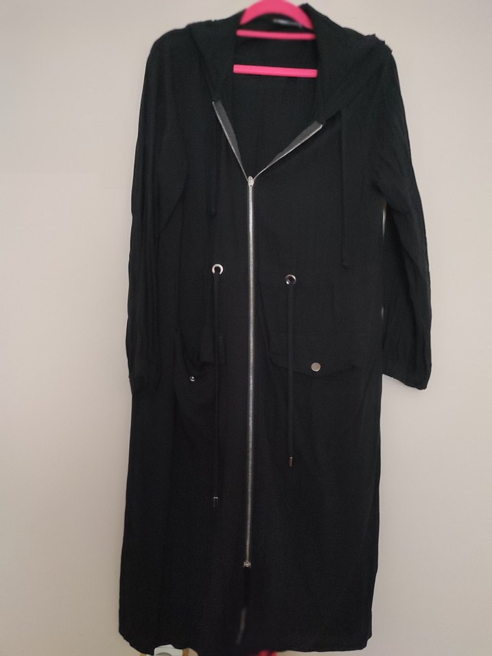 Siyah Uzun Fermuarlı giy çık kap - Görsel 4