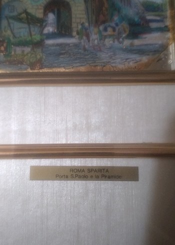 Altın Renkli Çerçeveli Küçük Tablo - Görsel 2