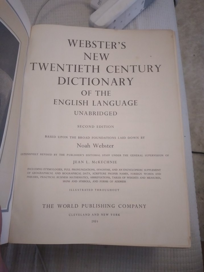 Kalın Ciltli Büyük Sözlük antika 1959 webster - Görsel 3