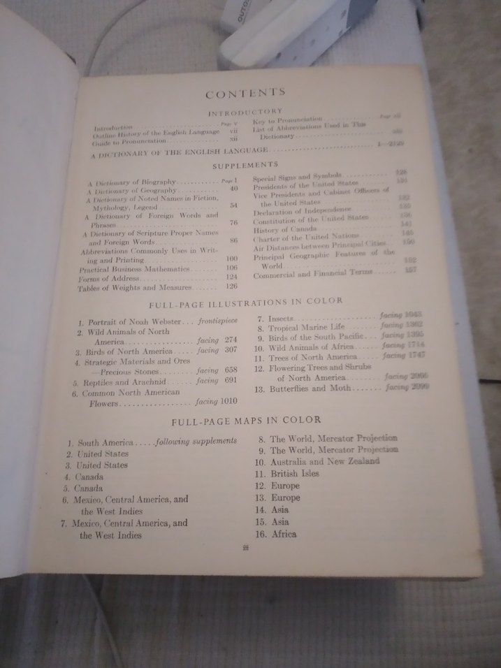 Kalın Ciltli Büyük Sözlük antika 1959 webster - Görsel 5