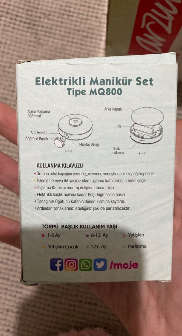 MOJE Elektrikli Manikür Seti MQ800 - Görsel 2