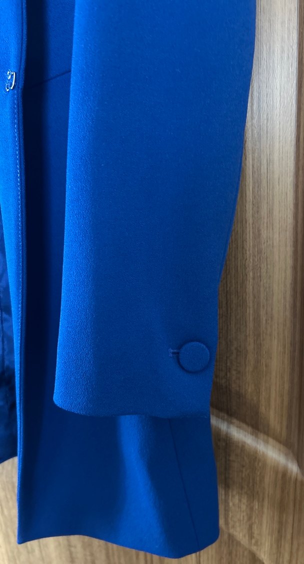 Düğmeli Mavi Kadın Blazer Ceket - Görsel 5