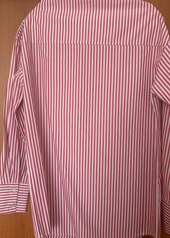 Çizgili Uzun Kollu Kadın Gömlek - Görsel 5