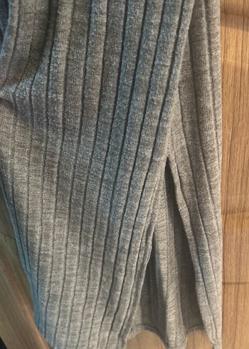 Vizon V Yaka Triko Midi Elbise - Görsel 6