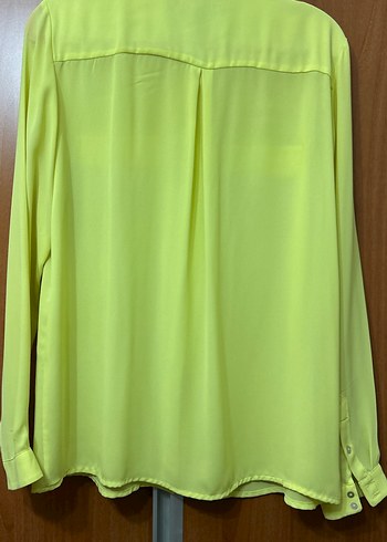 Sarı Düğmeli şifon Kadın Gömlek - Görsel 6