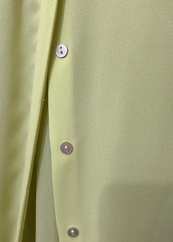 Sarı Düğmeli şifon Kadın Gömlek - Görsel 2