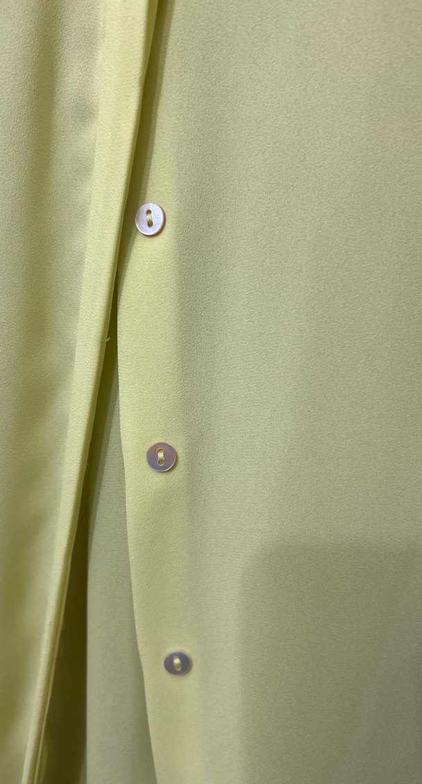 Sarı Düğmeli şifon Kadın Gömlek - Görsel 2