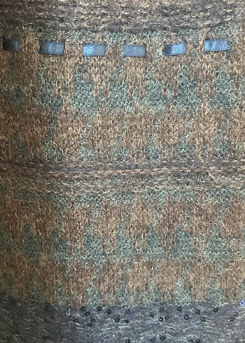 Bohem Gri Uzun Örgü Hırka - Görsel 8