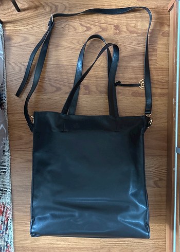 Siyah Deri Kadın İş Çantası - Görsel 3