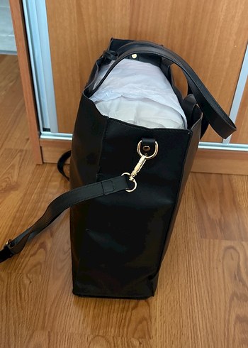 Siyah Deri Kadın İş Çantası - Görsel 4