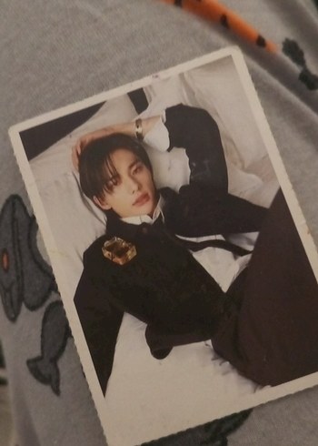 straykids ten hyunjin arkası imza ve sözlü nadir bir fotokard