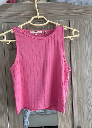 Koton Pembe Pilili Kisa Kadin Atlet