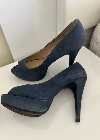 Diğer Kadın Mavi Denim Dolgu Topuklu Stiletto