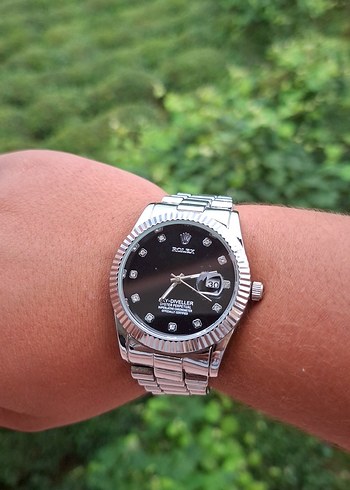 Rolex Datejust Siyah Elmas Detayli Saat