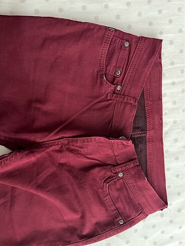 Diğer Bordo İspanyol paça pantalon