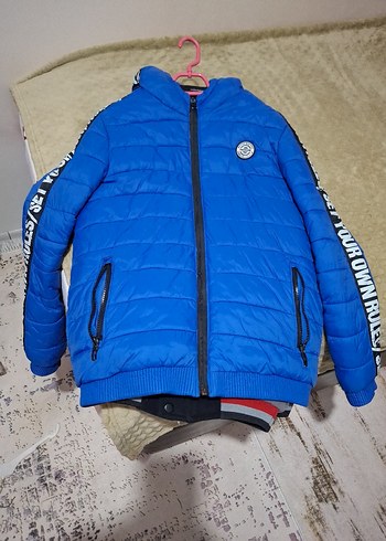 Mavi Fermuarlı Erkek Çocuk Mont - Görsel 3