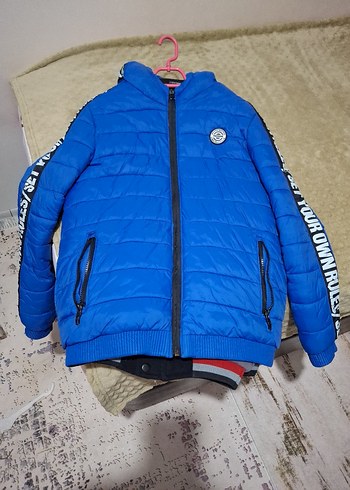 Mavi Fermuarlı Erkek Çocuk Mont - Görsel 4