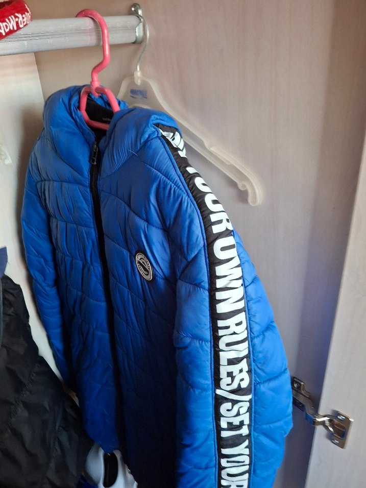 Mavi Fermuarlı Erkek Çocuk Mont - Görsel 2