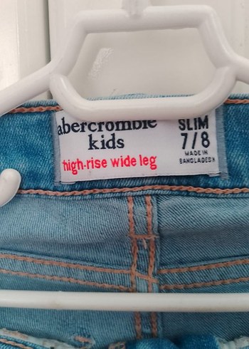 Abercrombie & Fitch Mavi Düğmeli kız çocuk Denim Pantolon