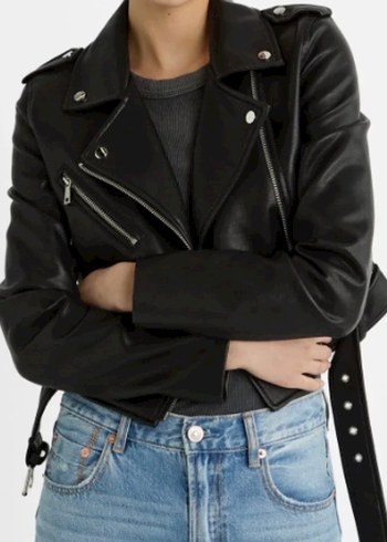 Stradivarius kemerli suni Biker Deri Ceket