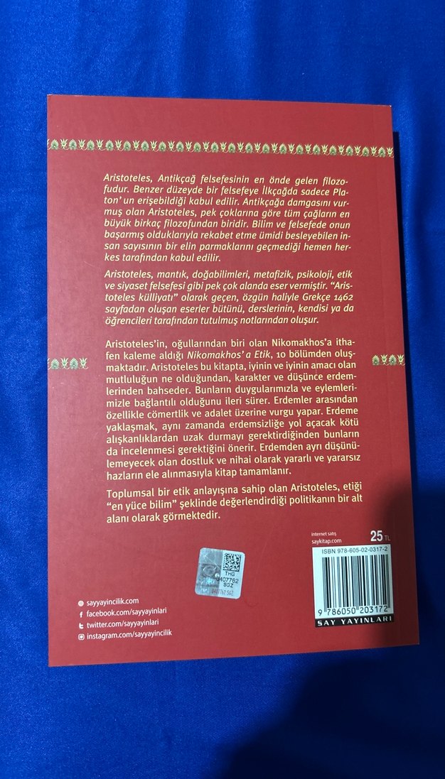 Aristoteles - Nikomakhos'a Etik Kitabı - Görsel 2